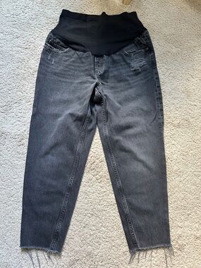 Maternity Black Wash Stretch Belly Panel Jeans